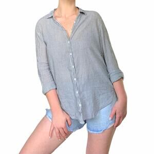 Xirena Easton Striped Button Down Shirt XS
